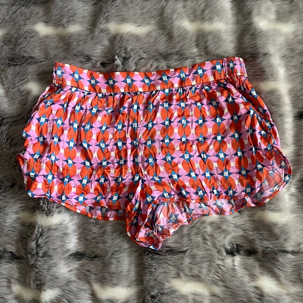 Anthropologie the Lilly geometric pj Shorts sz large L - Picture 8 of 8
